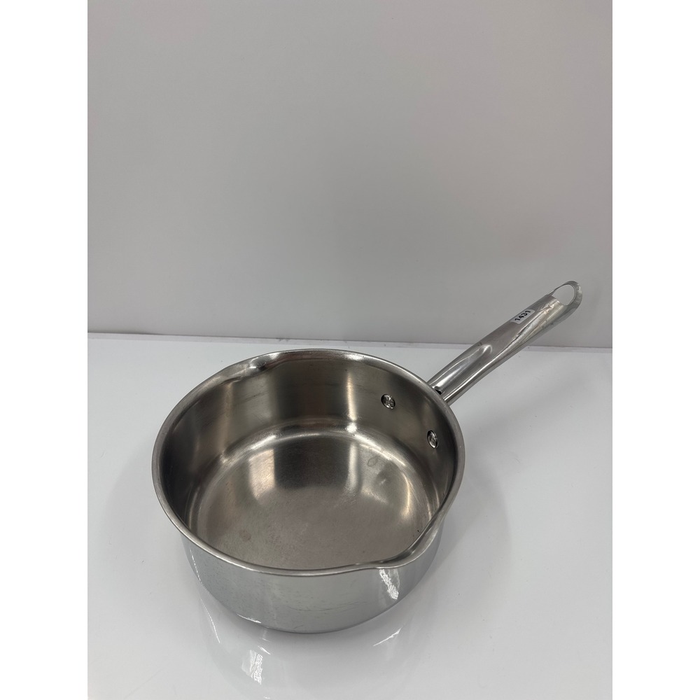 WearEver 2 Quart Stainless Steel Saucepan with Dual Pour Spouts Silver 1.9L